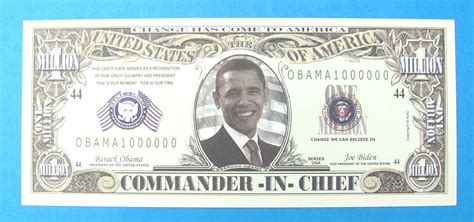 Obama Million Dollar Bill Winklers Magic Warehouse