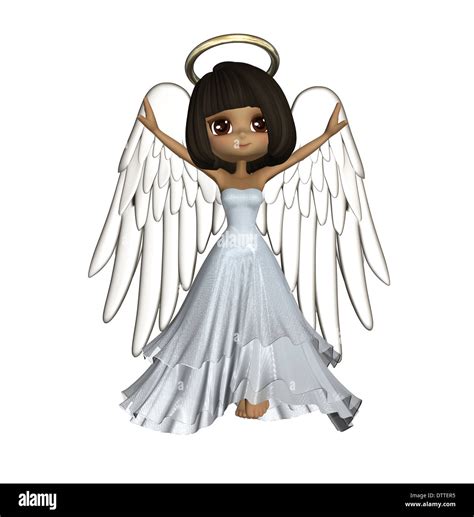 Cute Angel Cartoon Render Stock Photo 66921321 Alamy