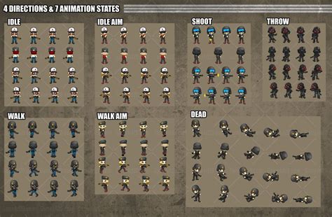 The Soldiers Game Sprites Game Art 2d