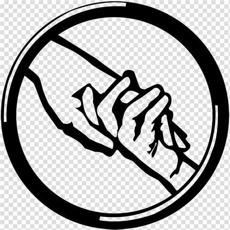 Abnegation Simple Black Holding Hands Logo Transparent Background Png