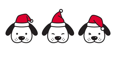Looking for dog cartoon christmas psd free or illustration? Dog Vector Christmas French Bulldog Santa Claus Xmas Icon Puppy Head Cartoon Character Logo ...