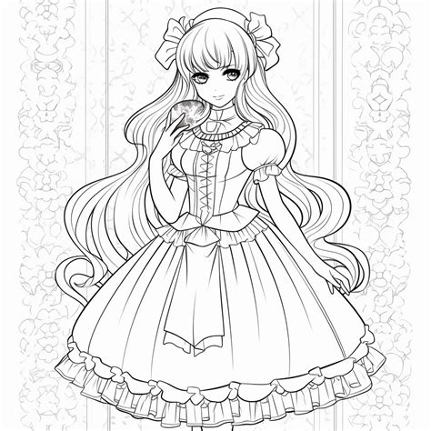 Girl 14 From Anime Coloring Page
