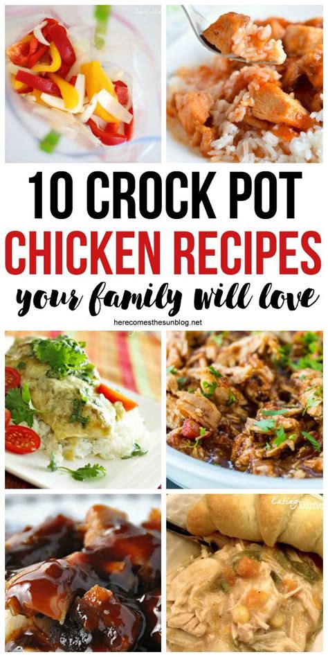 Chef shapeweaver had a good suggestion: Chicken Crock Pot Recipes Your Family Will Love | Food recipes, Crockpot recipes, Easy chicken ...