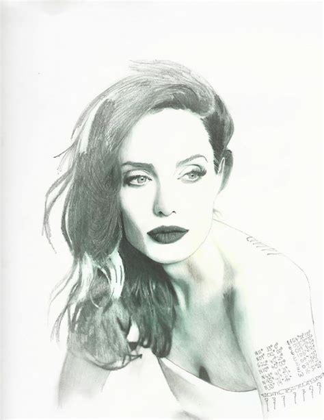 Angelina Jolie Drawing Pencil Drawing Angelina Jolie By Isabel Mr On