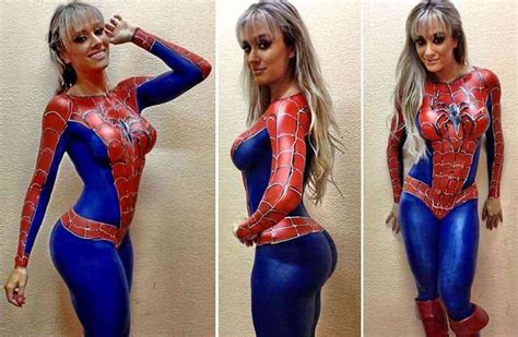 This Super Sexy Collection Of Super Hero Body Paint Cosplay Is Simply