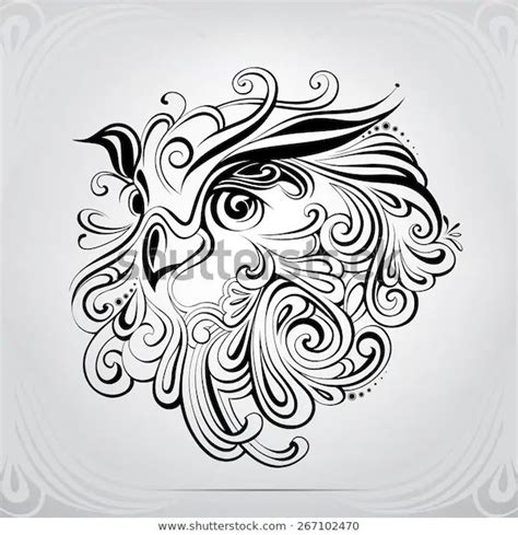 Head Owl Ornament Wektorowa Ilustracja Stockowa Bez Tantiem 267102470