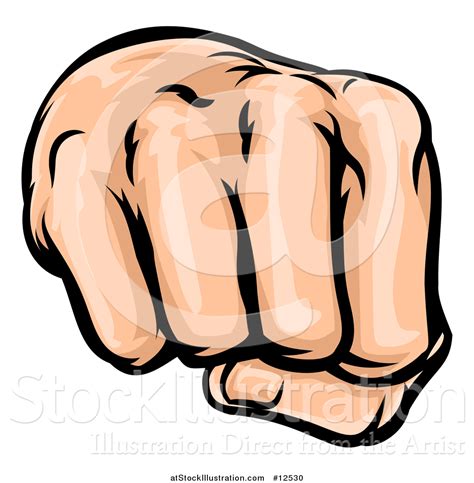 Vector Illustration Of A Cartoon Fist Punching By Atstockillustration