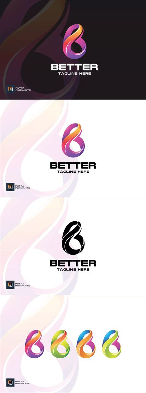 Three Different Logos With The Letter B And C On Them All In Different