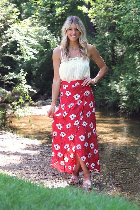 Floral Maxi Skirt Summer Style Summer Outfit Ideas Boho