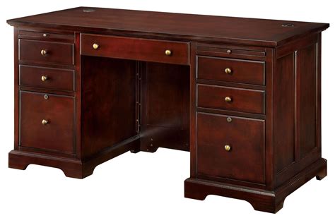 Desmont Cherry Office Desk From Furniture Of America Cm Dk6207d