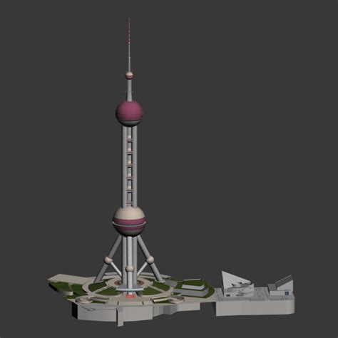 The Oriental Pearl Tower 3d Model