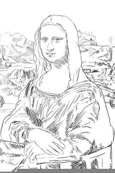 Mona Lisa Line Drawing At Explore Collection Of