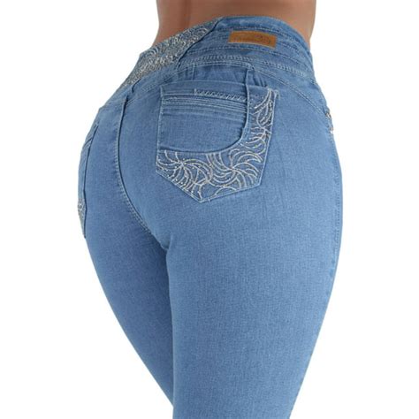 fashion2love colombian design butt lift elastic waist sexy skinny jeans
