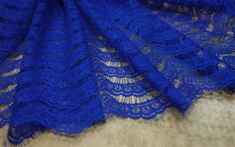 Royal Blue Lace Fabric Embroidered Lace Royal Blue Wedding Etsy