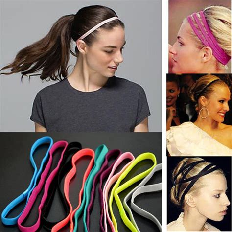 Women Elastic Yoga Headband Hair Band Rope Running Joggings Sports Gym