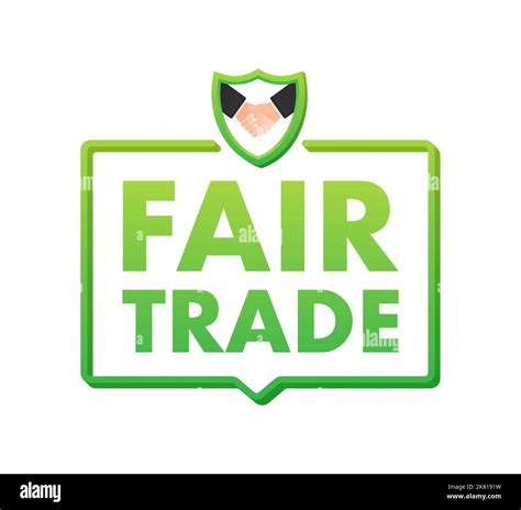 Fair Trade Icon Label Professional Partnership And Networking Vector