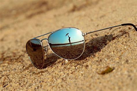 Sunglasses On The Beach Reflection Scenery Most Beautiful Images