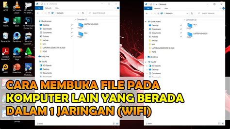 Cara Membuka File Pada Komputer Lain Dalam Satu Jaringan Wifi Youtube