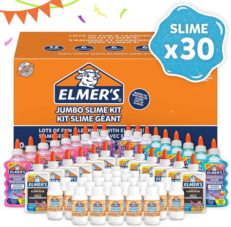 Elmers Kit Slime Jumbo Paquete Fiesta Con Pegamento Con Purpurina