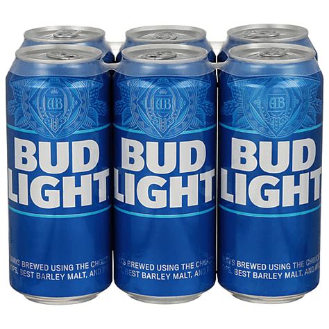 Bud Light Beer 6 Pack 16 Fl Oz Cans Lagers Sun Fresh