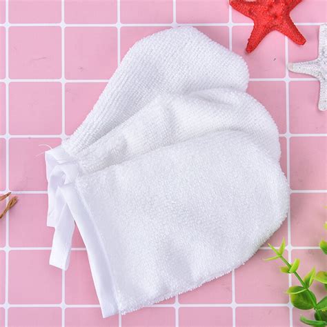 One Piece White Reusable Microfiber Facial Cloth Face Towel Makeup Remover Cleansing Glove Tool