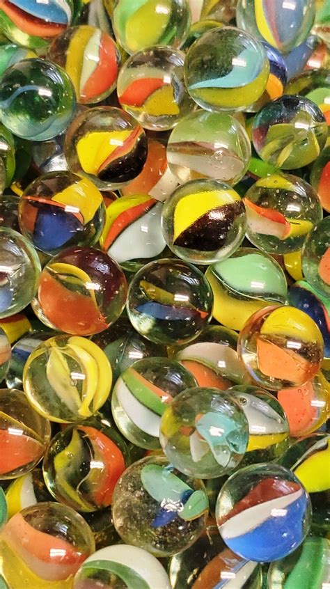 Lot Of 35 Marbles Multi Colored Glass Marbles Cats Eye Etsy