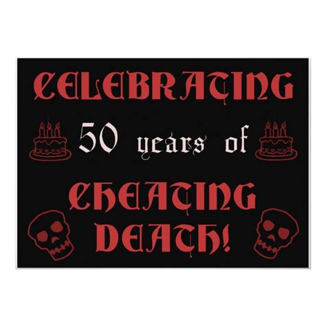 50th Birthday Over The Hill Gag T Card Zazzle
