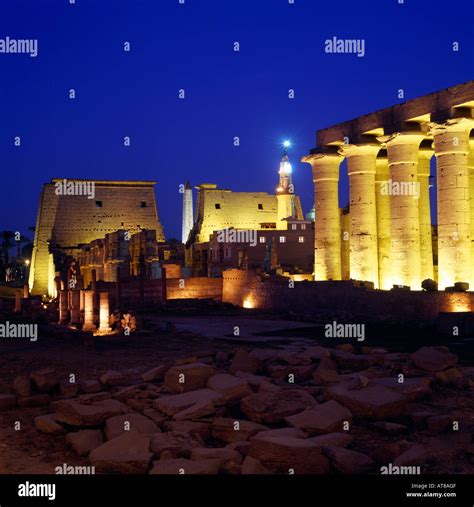 Luxor Egypt Luxor Temple Night Stock Photo Alamy