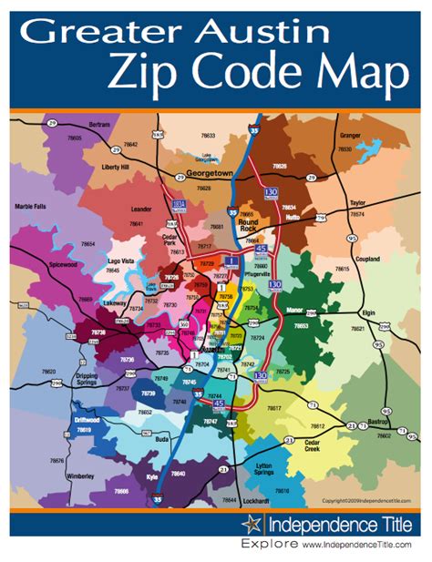 Greater Austin Zip Code Map Austin Map Austin Texas Best Places To