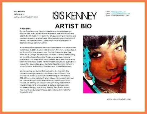 Artist Bio Examples Painting Artists Iop