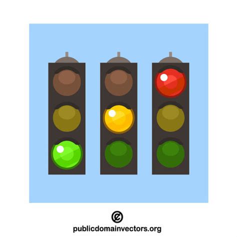 Traffic Lights Vector Clip Art Public Domain Vectors