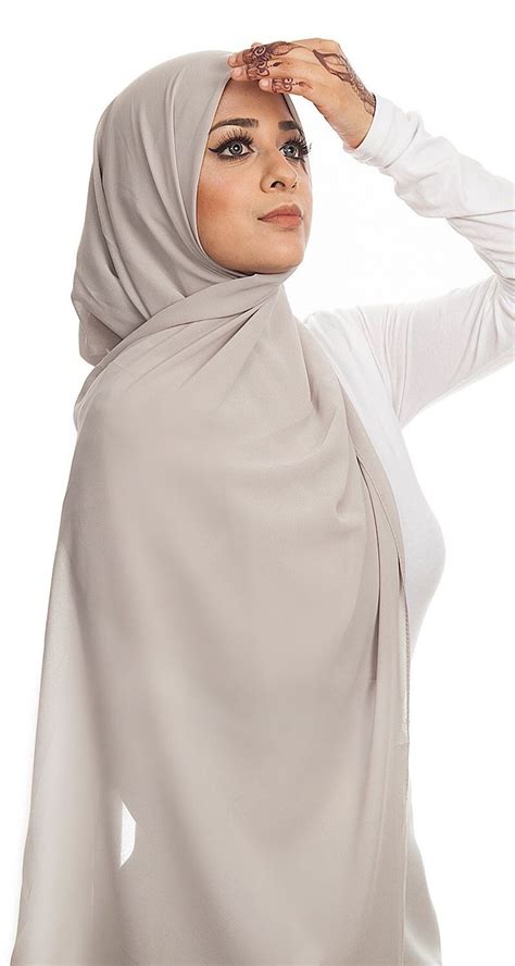 Chiffon Morning Grey Hijab Scarf Hijab Fashion