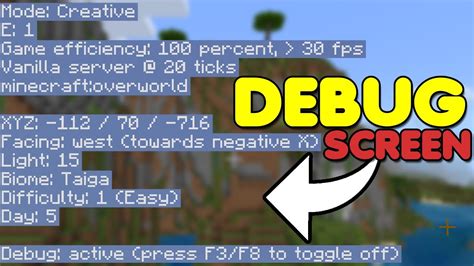 How To Get A Debug Screen For Minecraft Bedrock Youtube