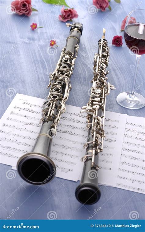 Sensibilità Di Estate Del Clarinetto E Dell Oboe Fotografia Stock Immagine Di Meccanici