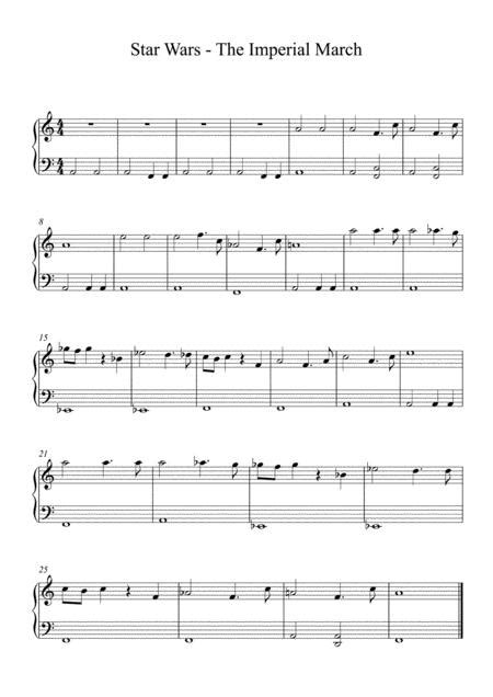 Star wars main theme beginner sheet music. Star Wars The Imperial March - Darth Vader's Theme For Easy Solo Piano By - Digital Sheet Music ...