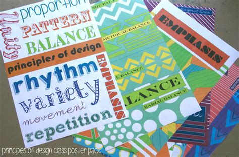 Art Education Principles Of Design Poster Pack Look Between The Lines