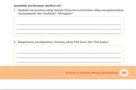 Kunci Jawaban Tema Kelas Halaman Buku Tematik Peristiwa