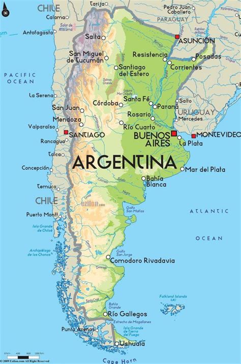 Mapas Geográficos da Argentina - Global Press™