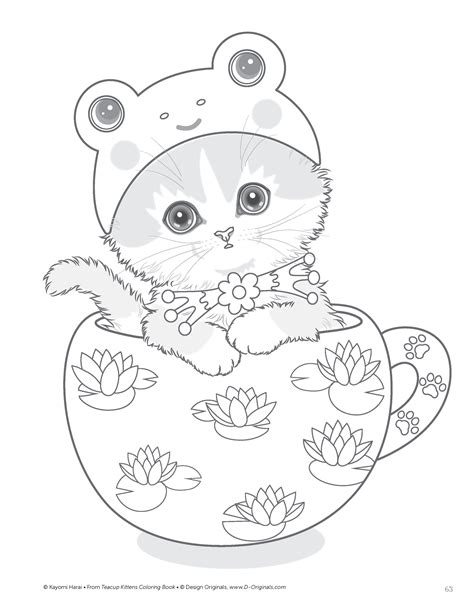 15 lovely kitten coloring pages for your little ones. Teacup Kittens Kayomi Harai | Kitten coloring book, Cat ...