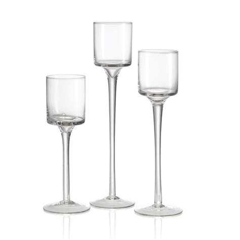 Set Of 3 Elegant Tea Light Glass Candle Holders Wedding Table Centrepiece By Art For Sale Online