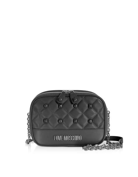 Love Moschino Love Moschino Quilted Eco Leather Crossbody Bag W Studs