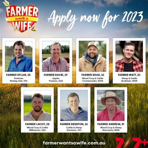 Meet The Farmers Who Are Looking For Love Next Year On Farmer Wants A Wife Popsugar Australia