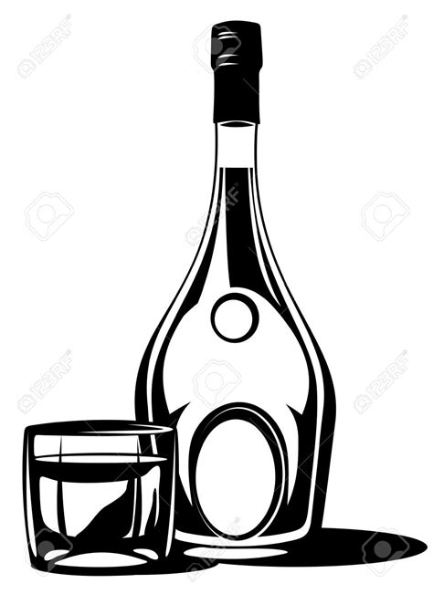 Liquor Bottle Drawing Free Download On Clipartmag