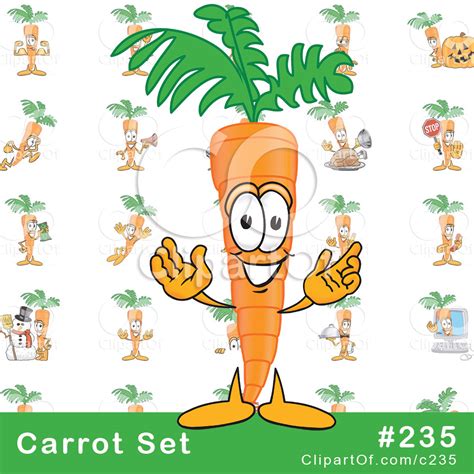 Royalty Free Rf Clip Art Collection Carrot Mascots Complete Series