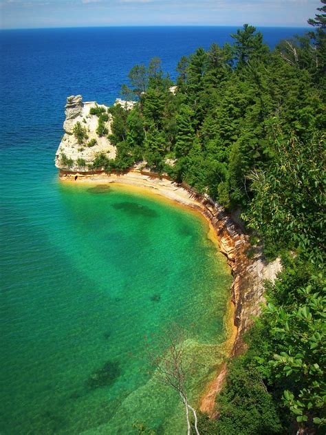 Pictured Rocks Along The Coast Of Lake Superior In The Upper Peninsula