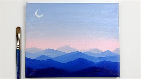 Easy Acrylic Painting Ideas Mountains