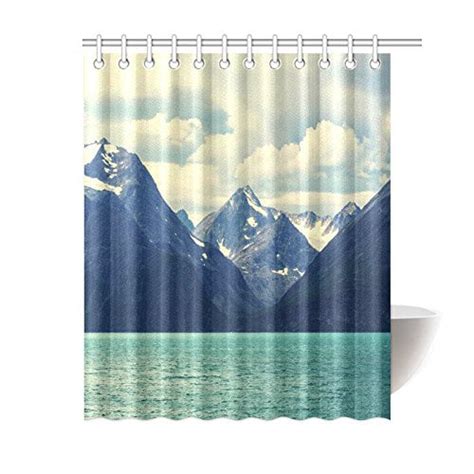 Bpbop Northern Norway Landscapes Shower Curtain Natural Scene Mountain