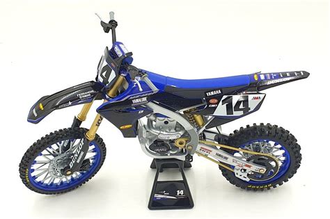 Newray 16 Scale 49723 Yamaha Yz450f Motorbike 14 Dferrandis Blue