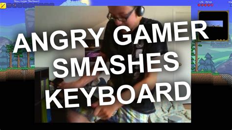 Angry Gamer Smashes Keyboard Rage Youtube