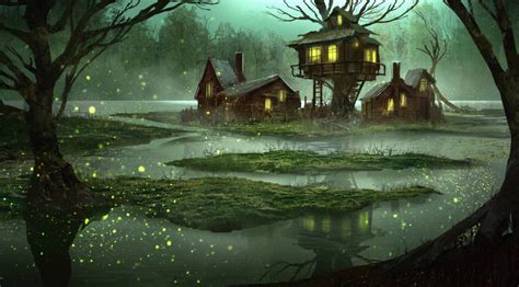Fireflies By Eddie Mendoza On Deviantart Fantasy Landscape Fantasy